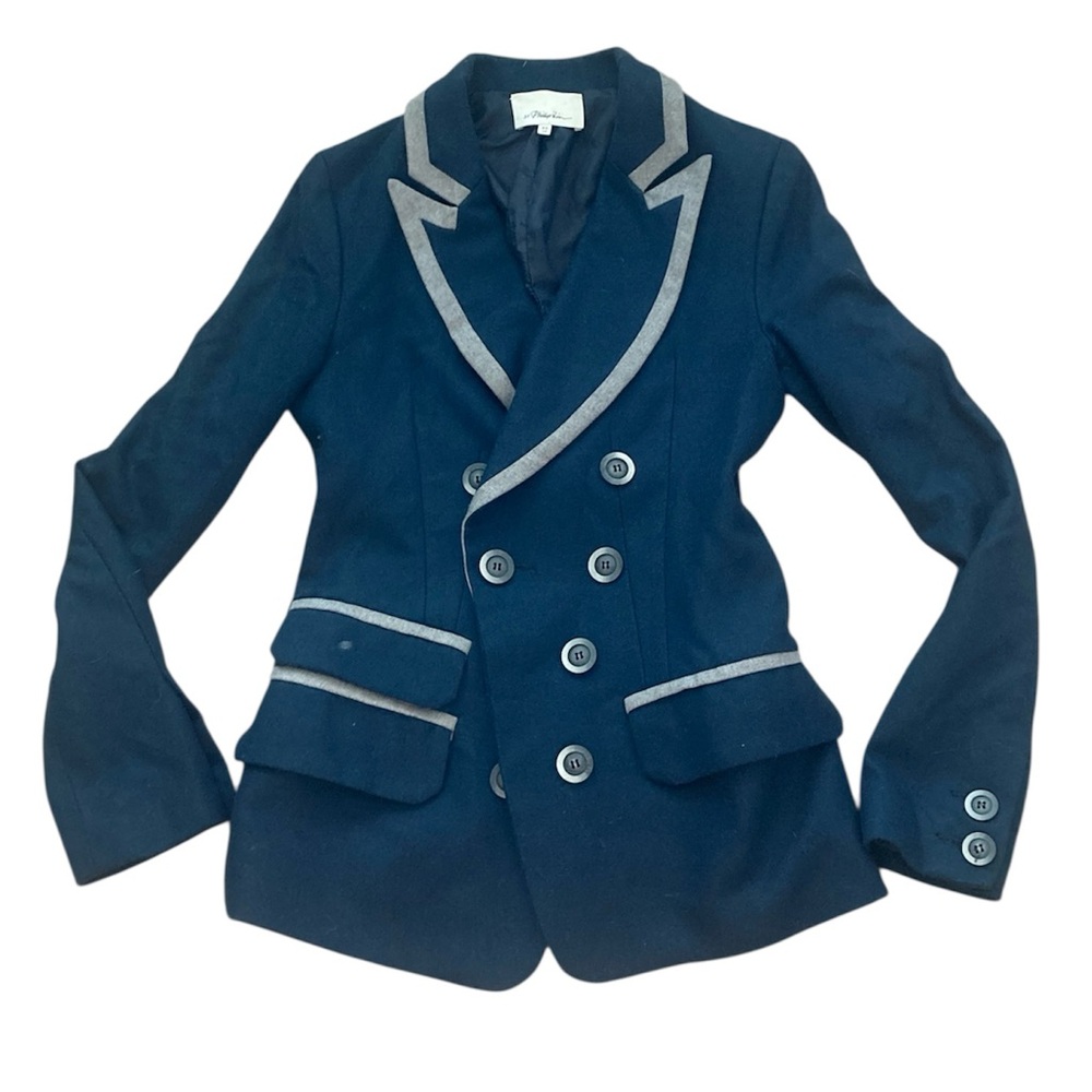3.1 Phillip Lim Tailored Wool Blazer with Contrast Detail